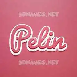 pelin in Red Scribble style - 3D name wallpaper