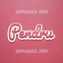 pendru in Red Scribble style - 3D name wallpaper