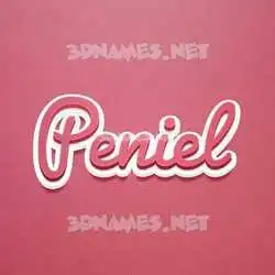 peniel in Red Scribble style - 3D name wallpaper