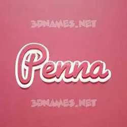 penna in Red Scribble style - 3D name wallpaper