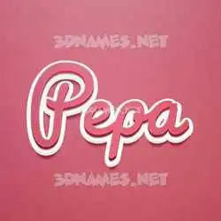 pepa in Red Scribble style - 3D name wallpaper