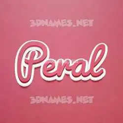 peral in Red Scribble style - 3D name wallpaper