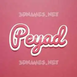 peyad in Red Scribble style - 3D name wallpaper