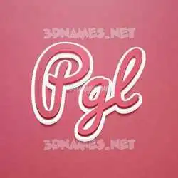 pgl in Red Scribble style - 3D name wallpaper