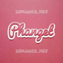 phanget in Red Scribble style - 3D name wallpaper