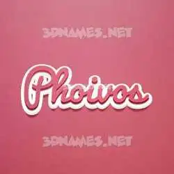 phoivos in Red Scribble style - 3D name wallpaper