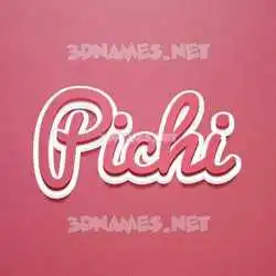 pichi in Red Scribble style - 3D name wallpaper