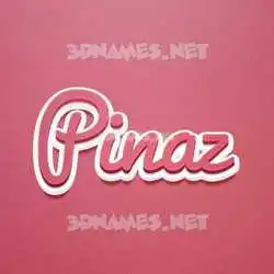 pinaz in Red Scribble style - 3D name wallpaper
