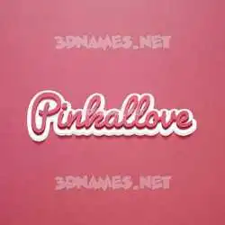 pinkallove in Red Scribble style - 3D name wallpaper