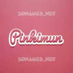 pinkimun in Red Scribble style - 3D name wallpaper