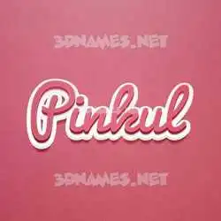 pinkul in Red Scribble style - 3D name wallpaper