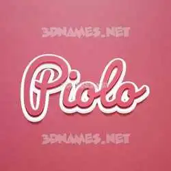piolo in Red Scribble style - 3D name wallpaper