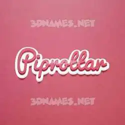 piprottar in Red Scribble style - 3D name wallpaper