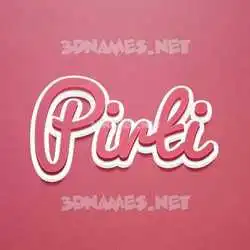 pirti in Red Scribble style - 3D name wallpaper