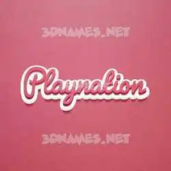 playnation in Red Scribble style - 3D name wallpaper