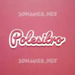 polesitro in Red Scribble style - 3D name wallpaper