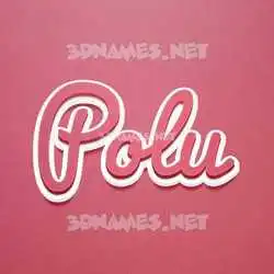 polu in Red Scribble style - 3D name wallpaper