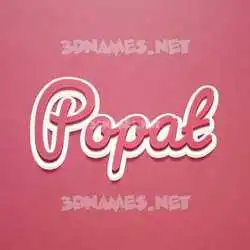 popat in Red Scribble style - 3D name wallpaper
