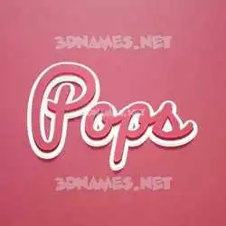 pops in Red Scribble style - 3D name wallpaper