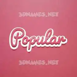 popular in Red Scribble style - 3D name wallpaper