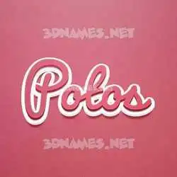 potos in Red Scribble style - 3D name wallpaper