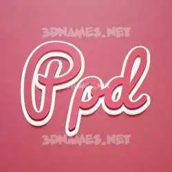 ppd in Red Scribble style - 3D name wallpaper