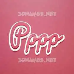 pppp in Red Scribble style - 3D name wallpaper
