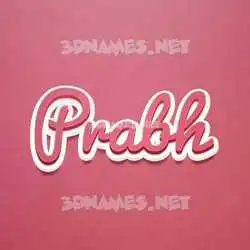 prabh in Red Scribble style - 3D name wallpaper