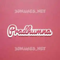 pradhumna in Red Scribble style - 3D name wallpaper