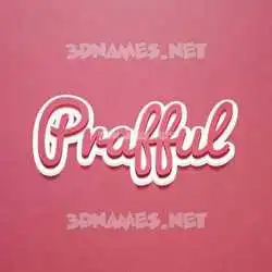 prafful in Red Scribble style - 3D name wallpaper
