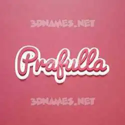 prafulla in Red Scribble style - 3D name wallpaper