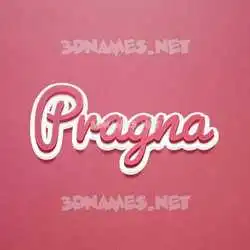 pragna in Red Scribble style - 3D name wallpaper