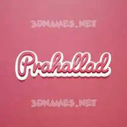 prahallad in Red Scribble style - 3D name wallpaper