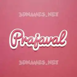 prajaval in Red Scribble style - 3D name wallpaper