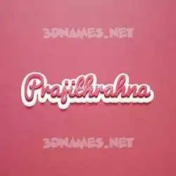 prajithrahna in Red Scribble style - 3D name wallpaper