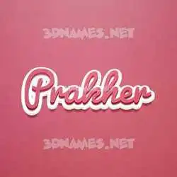 prakher in Red Scribble style - 3D name wallpaper
