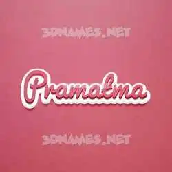 pramatma in Red Scribble style - 3D name wallpaper