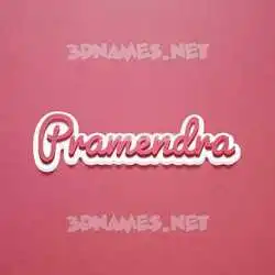 pramendra in Red Scribble style - 3D name wallpaper