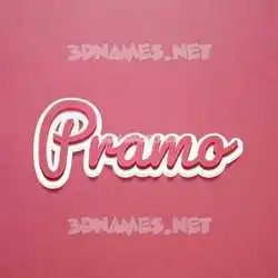 pramo in Red Scribble style - 3D name wallpaper