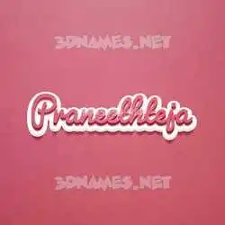 praneethteja in Red Scribble style - 3D name wallpaper