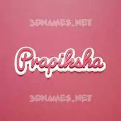 prapiksha in Red Scribble style - 3D name wallpaper