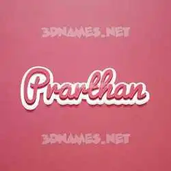 prarthan in Red Scribble style - 3D name wallpaper