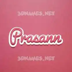 prasann in Red Scribble style - 3D name wallpaper
