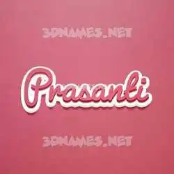 prasanti in Red Scribble style - 3D name wallpaper