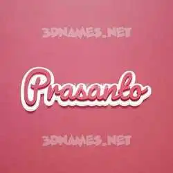 prasanto in Red Scribble style - 3D name wallpaper