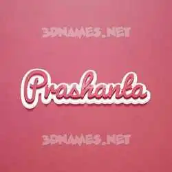 prashanta in Red Scribble style - 3D name wallpaper