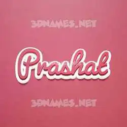prashat in Red Scribble style - 3D name wallpaper