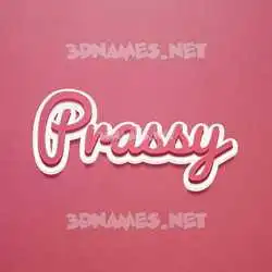 prassy in Red Scribble style - 3D name wallpaper