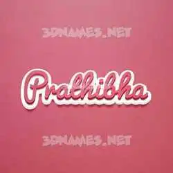 prathibha in Red Scribble style - 3D name wallpaper