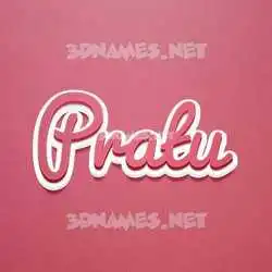 pratu in Red Scribble style - 3D name wallpaper